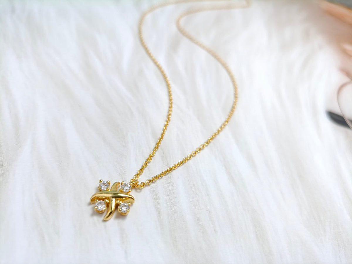 Tiffany Pinwheel Necklace Cubic Zirconia