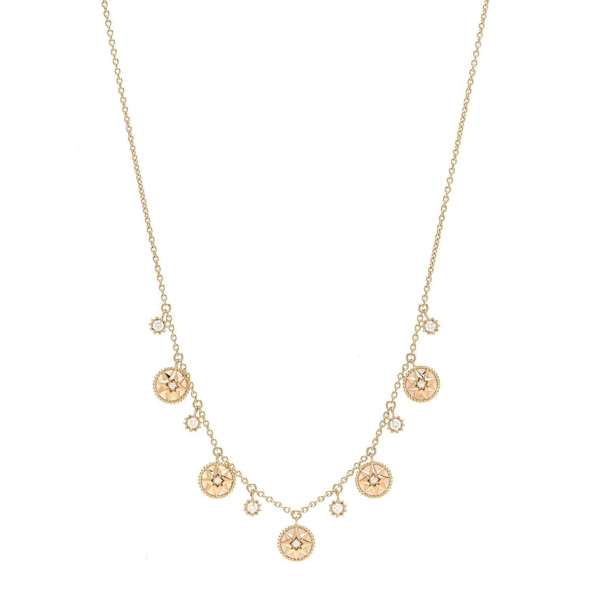 Dior Rose Vents 5 Motif Necklace