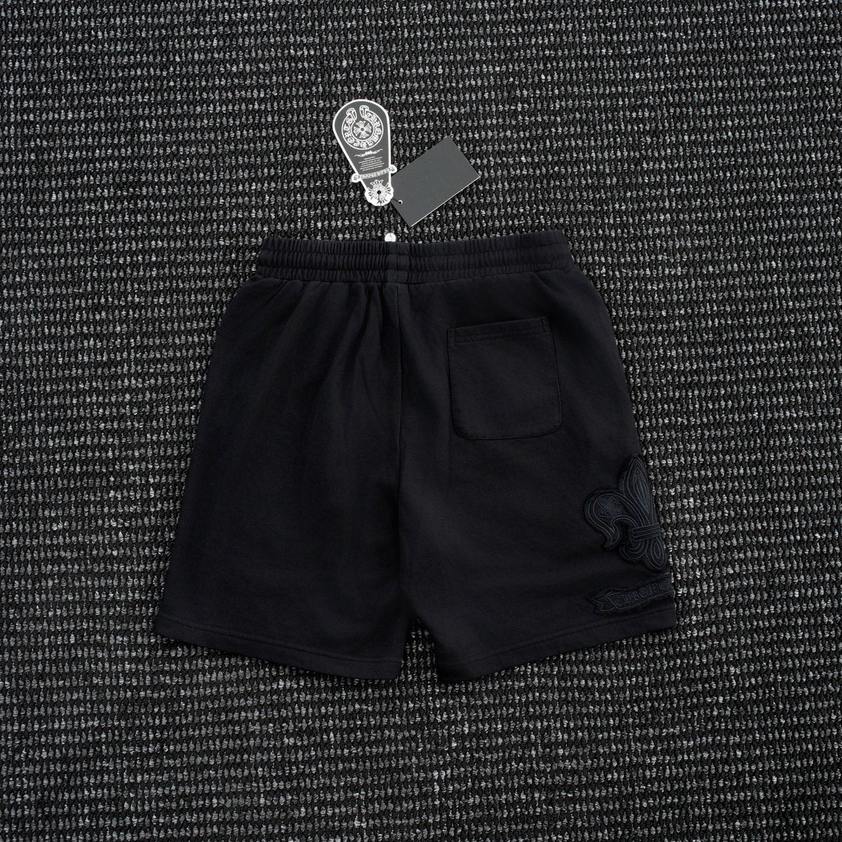 Chrome Hearts Tonal Sanskrit Cross Embroidered Shorts — back